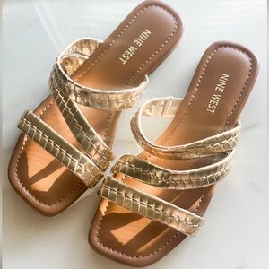 Nine West Gold Sandals